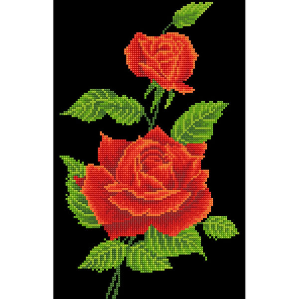 dotz Diamond Dotz Red Rose Corsage with Frame - 10.6" x 16.5"