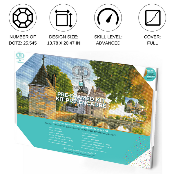 Dotz Diamond Dotz River Castle Pre-Framed Kit - 20.5" X 13.8"