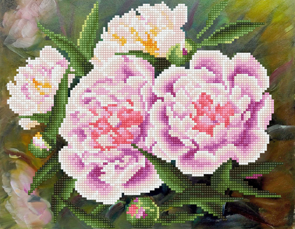 dotz Diamond Dotz Romantic Pink Peonies - 14.0" x 11.0"