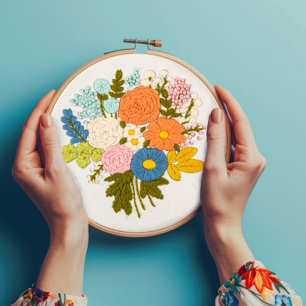 Dotz Diamond Dotz Romantic Rose Bouquet Embroidery Kit - 5.0"