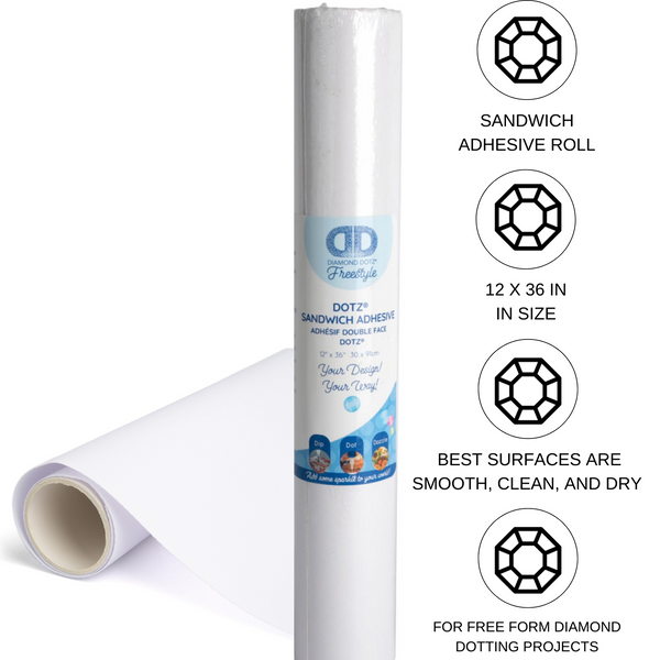 Dotz Diamond Dotz Sandwich Adhesive Roll - 12 X 36 In