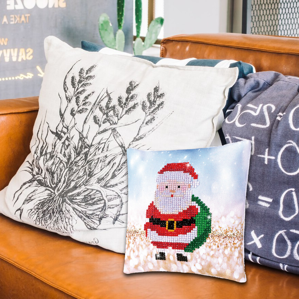 Dotz Diamond Dotz Santa Claus Sack Pillow - 7.1" X 7.1"