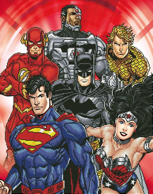 dotz Diamond Dotz Six Stacked Superheroes - 30.3" x 24.0"