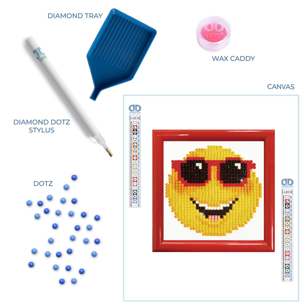 Dotz Diamond Dotz Smiling Face With Frame - 4.0" X 4.0"