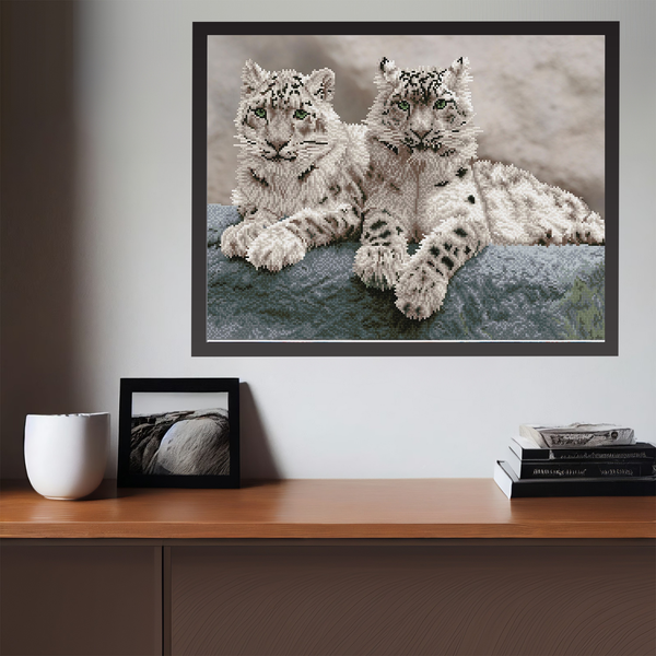 Dotz Diamond Dotz Snow Leopards Hemis National Park - 29.5" X 19.7"