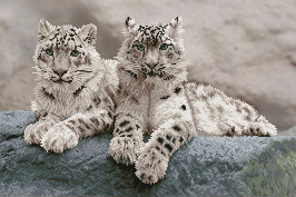 dotz Diamond Dotz Snow Leopards Hemis National Park - 29.5" x 19.7"