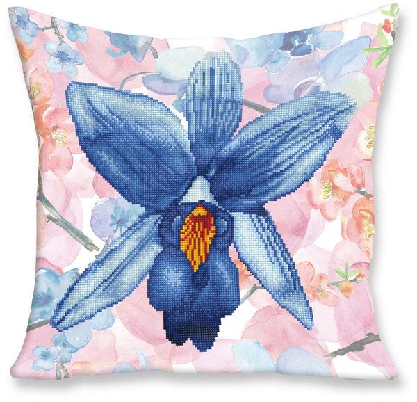 dotz Diamond Dotz Sparkle Garden Blue Pillow - 17.7" x 17.7"