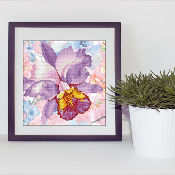 Dotz Diamond Dotz Sparkle Garden Mauve With Frame - 12.0" X 12.0"