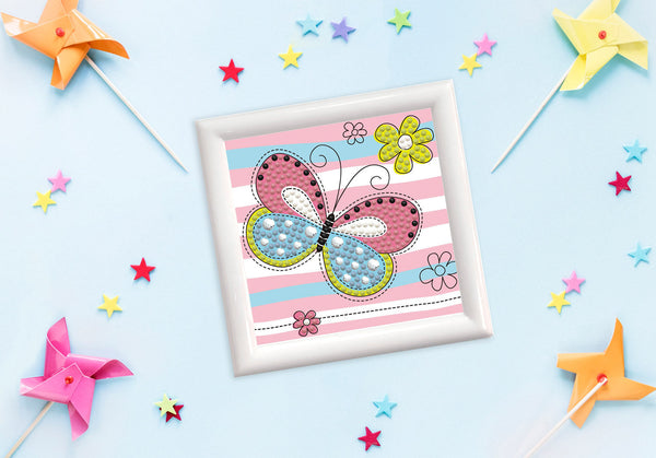 Dotz Diamond Dotz Springtime Butterfly Framed Kit - 4.0" X 4.0"