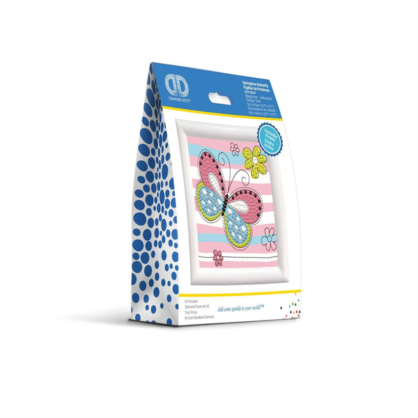 Dotz Diamond Dotz Springtime Butterfly Framed Kit - 4.0" X 4.0"