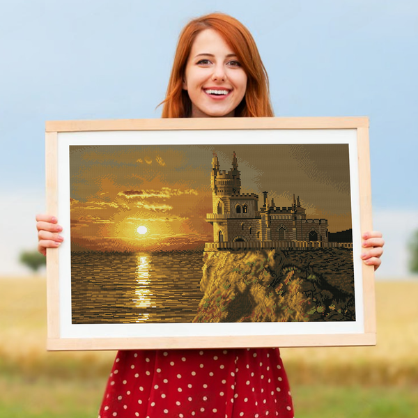 Dotz Diamond Dotz Swallow's Nest Castle - 29.5" X 19.7"
