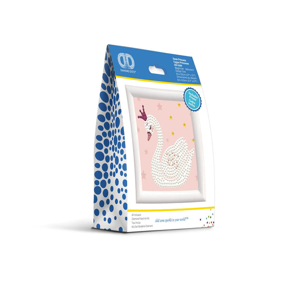 Dotz Diamond Dotz Swan Princess Framed Kit - 4.0" X 4.0"