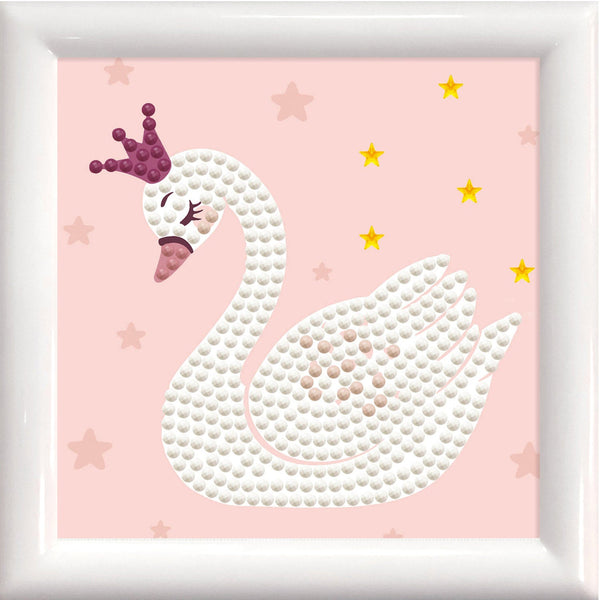 Dotz Diamond Dotz Swan Princess Framed Kit - 4.0" X 4.0"