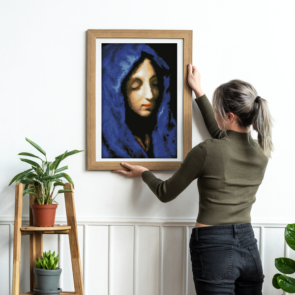 Dotz Diamond Dotz The Blue Madonna (apres Carlo Dolci) - 13.8" X 17.7"