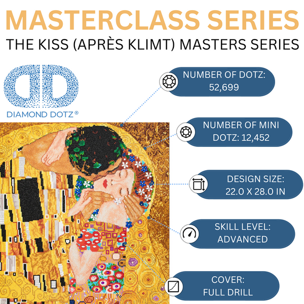 Dotz Diamond Dotz The Kiss (apres Klimt) Masterclass - 22.1" X 28.0"
