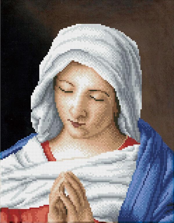dotz Diamond Dotz The Virgin in Prayer apres Giovanni Battista Salvi da Sassoferrato - 13.8" x 17.7"