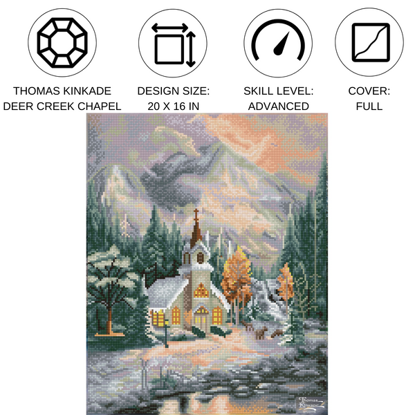Dotz Diamond Dotz Thomas Kinkade Deer Creek Chapel - 16.0" X 20.0"