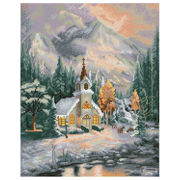 dotz Diamond Dotz Thomas Kinkade Deer Creek Chapel - 16.0" x 20.0"