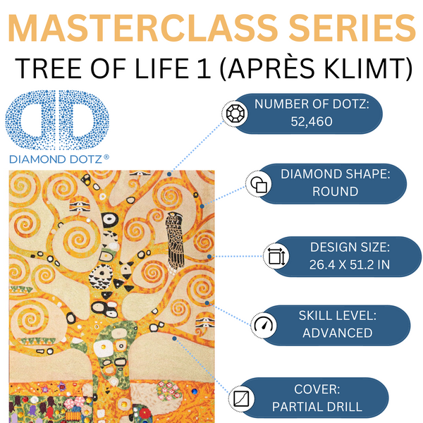 Dotz Diamond Dotz Tree Of Life 1 (apres Klimt) Masterclass - 26.4" X 51.2"