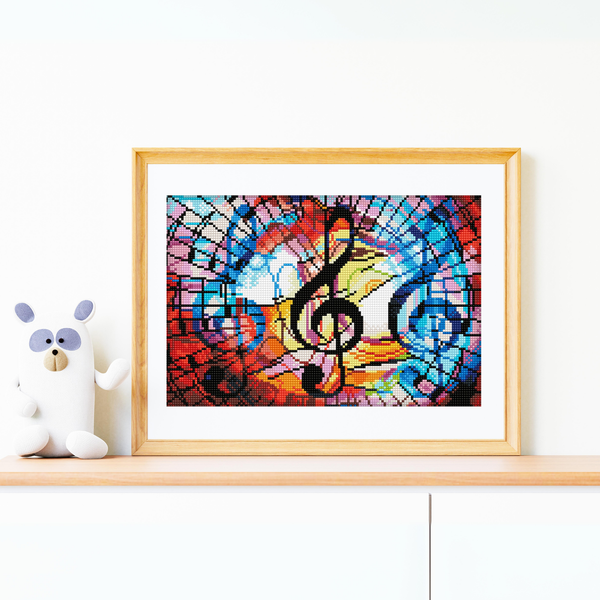 Dotz Diamond Dotz Triple Treble With Frame - 15.8" X 10.6"