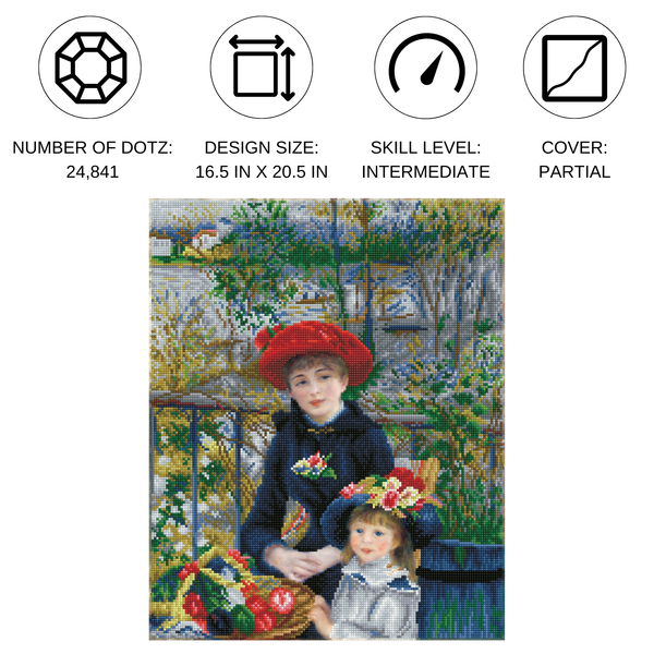 Dotz Diamond Dotz Two Sisters On The Terrace (Apres Renoir) - 16.5" X 20.5"