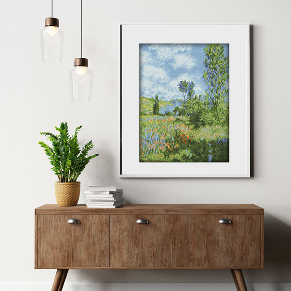 Dotz Diamond Dotz View Of Vetheuil (apres Claude Monet) - 19.7" X 26.0"