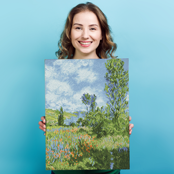 Dotz Diamond Dotz View Of Vetheuil (apres Claude Monet) - 19.7" X 26.0"