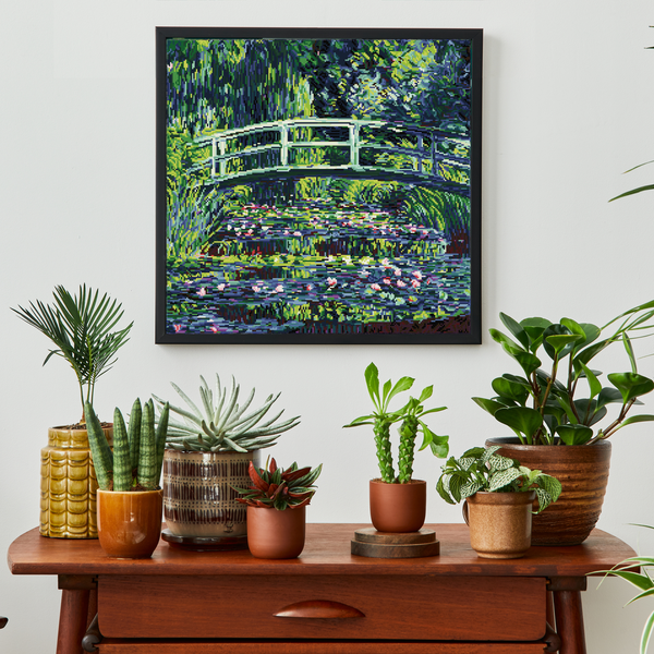 Dotz Diamond Dotz Water Lilies And Japanese Bridge - 23.2" X 22.4"