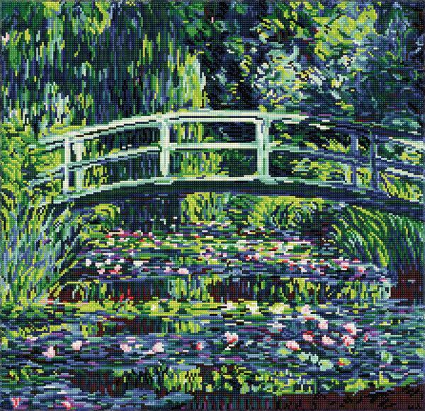 dotz Diamond Dotz Water Lilies and Japanese Bridge - 23.2" x 22.4"