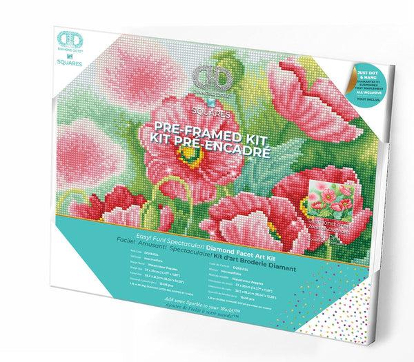 dotz Diamond Dotz Watercolour Poppies Pre-Framed Kit - 14.6" x 11.8"
