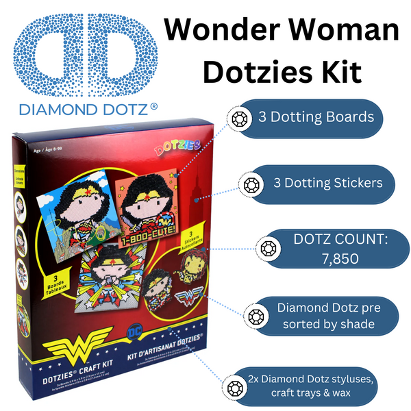 Dotz Diamond Dotz Wonder Woman Multi-Piece Kit - 5.9" X 5.9"