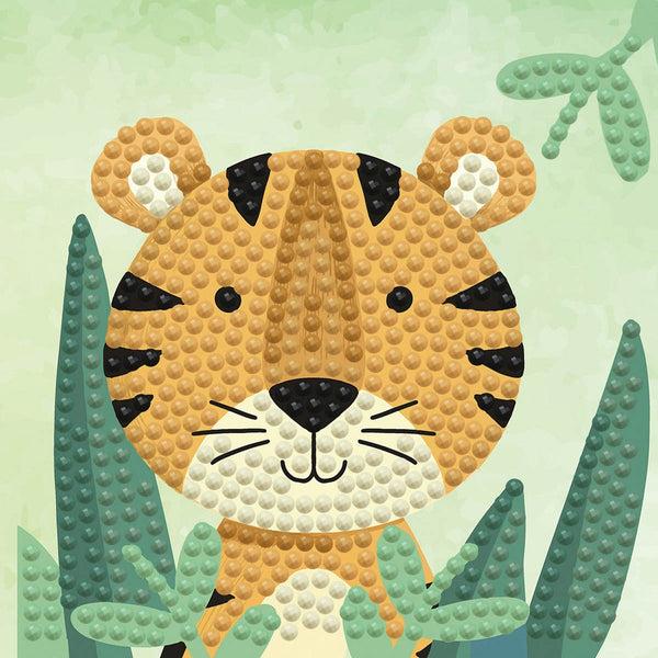 dotz Diamond Dotz Woodland Tiger Framed Kit - 4.0" x 4.0"