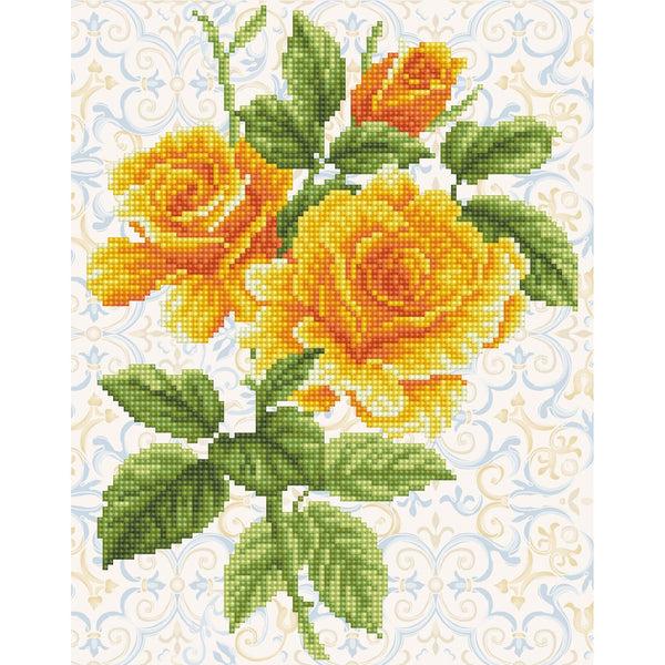 dotz Diamond Dotz Yellow Rose Bouquet with Frame - 11.0" x 14.2"