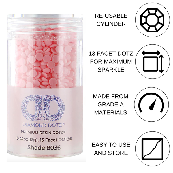 Dotz Diamond Dotz 2.8MM 12G DOTZ Cylinder - Mid Pink