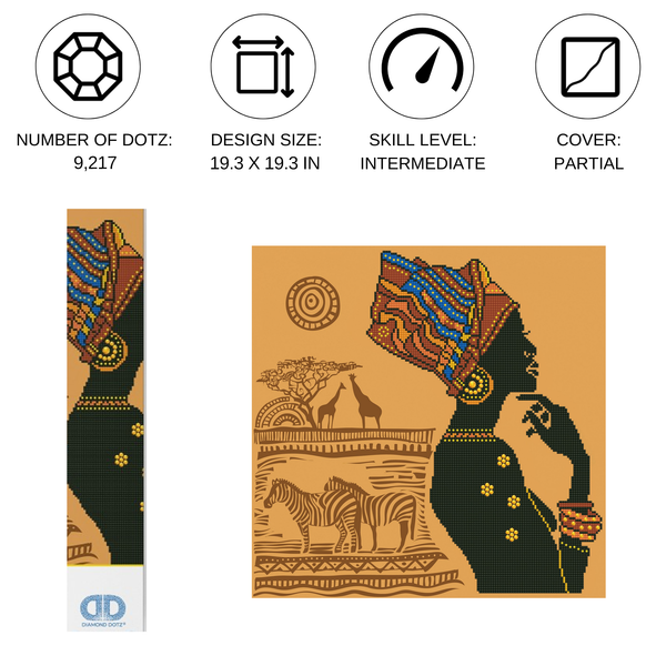 Dotz Diamond Dotz African Elegance - 19.3" X 19.3"