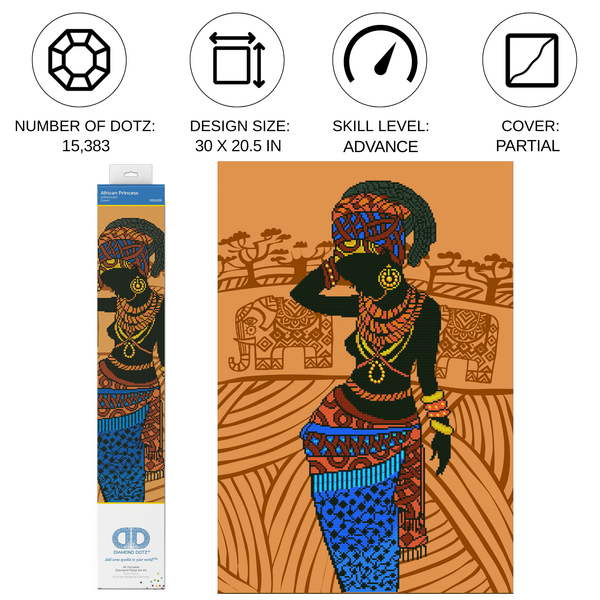 Dotz Diamond Dotz African Princess - 20.5" X 29.9"