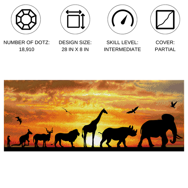 Dotz Diamond Dotz African Sky - 28.4" X 8.7"