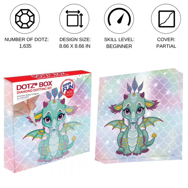Dotz Diamond Dotz Ariel The Baby Dragon - 8.7" X 8.7"