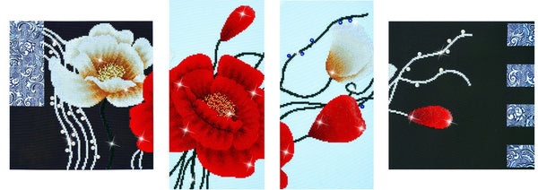 dotz Diamond Dotz Art Deco Poppies - 55.9" x 19.7"