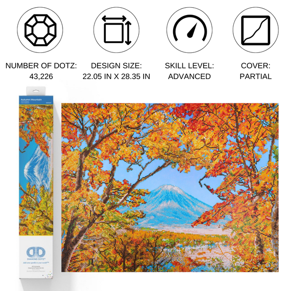 Dotz Diamond Dotz Autumn Mountain - 28.4" X 22.1"