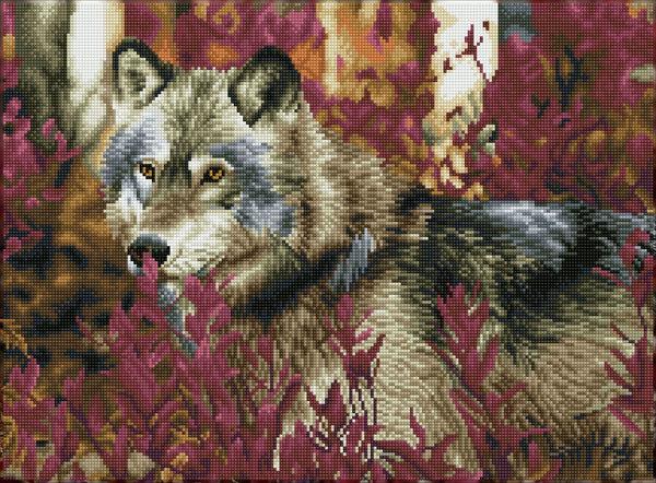 dotz Diamond Dotz Autumn Wolf - 22.4" x 16.5"