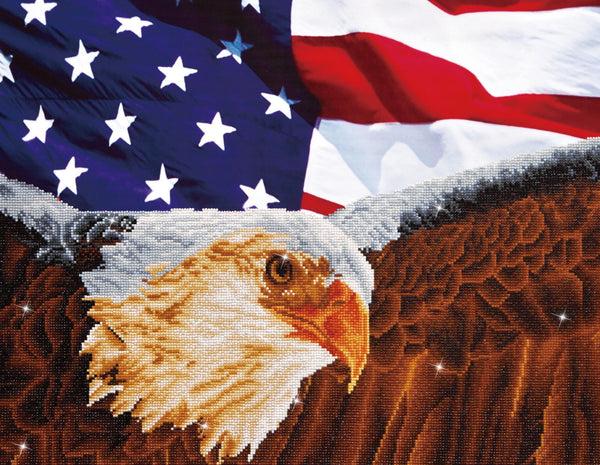 dotz Diamond Dotz Bald Eagle & Flag - 28.0" x 22.0"