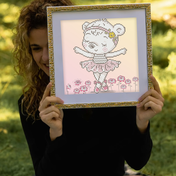 Dotz Diamond Dotz Ballet Bear - 12.6" X 12.6"