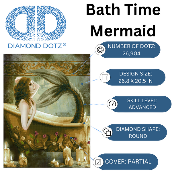 Dotz Diamond Dotz Bath Time Mermaid - 20.5" X 26.8"