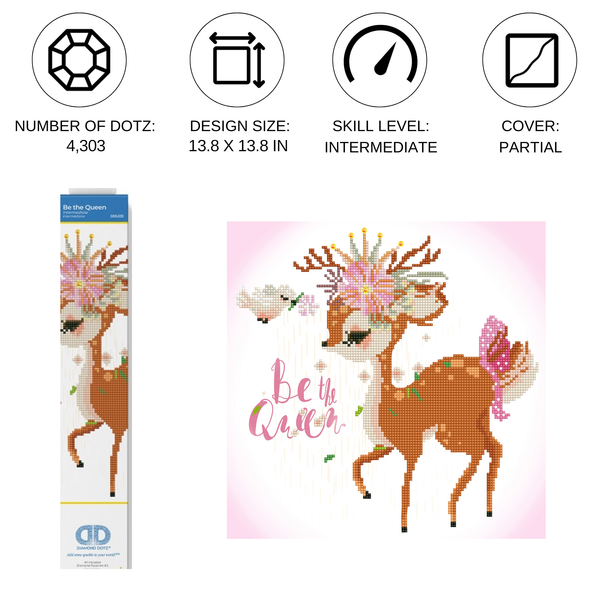 Dotz Diamond Dotz Be The Queen - 13.8" X 13.8"