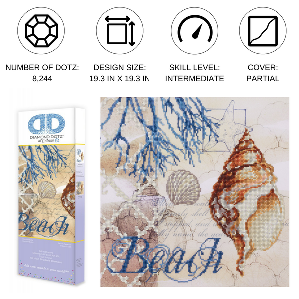 Dotz Diamond Dotz Beach Sparkle - 16.1" X 16.1"