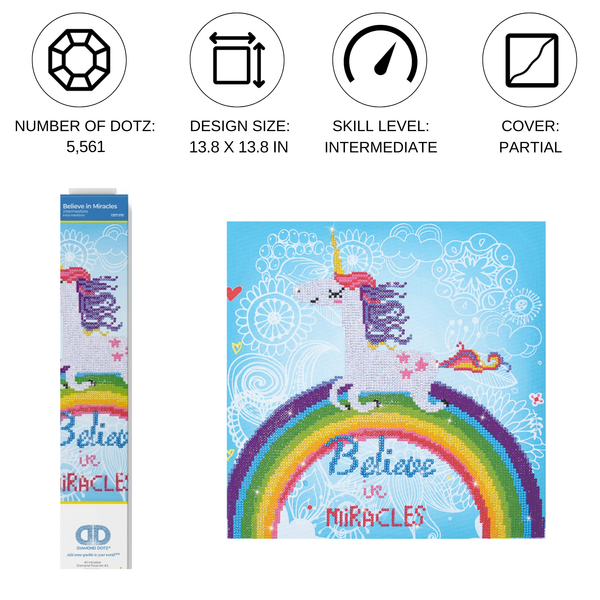 Dotz Diamond Dotz Believe In Miracles - 13.8" X 13.8"