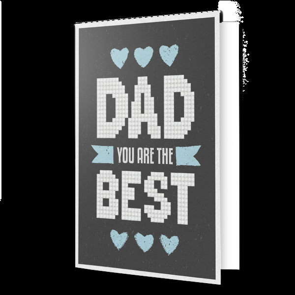 dotz Diamond Dotz Best Dad Greeting Card - 5.0" x 7.0"