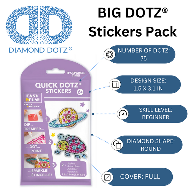 Dotz Diamond Dotz BIG DOTZ Stickers Pack 8