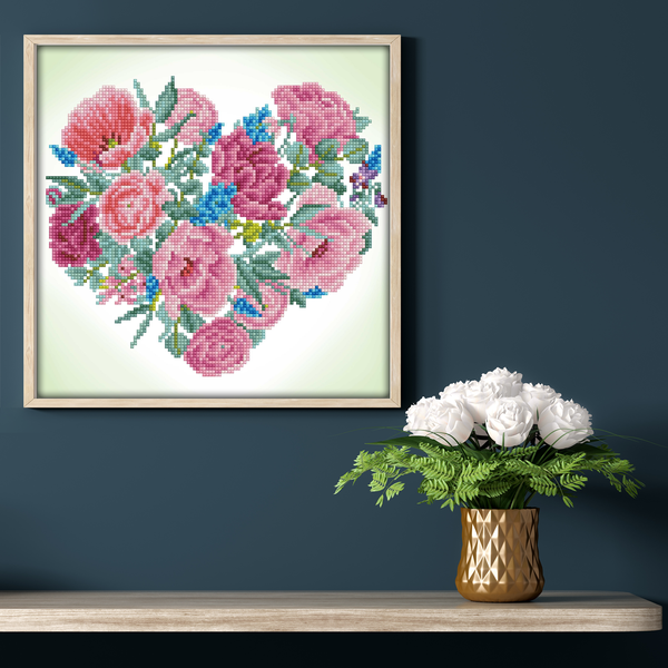 Dotz Diamond Dotz Blossoming Heart - 12.6" X 12.6"